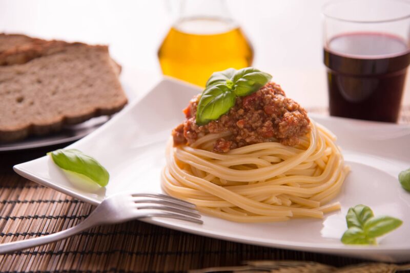 ragu di seitan spaghetti vegan