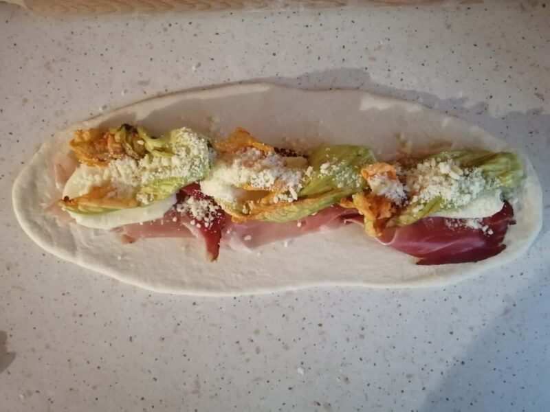 Treccia di pane impasto