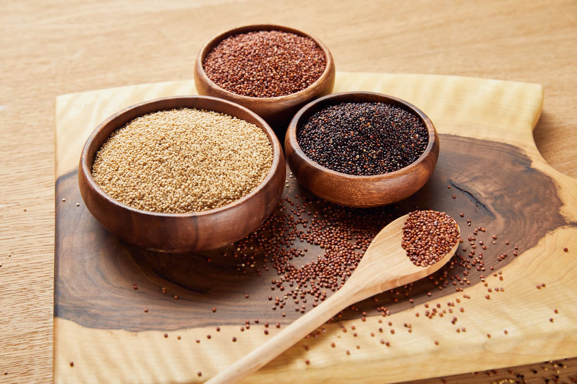 Quinoa bianca rossa e nera